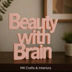 Beauty With Brain – pink Decorative Desk Sculpture